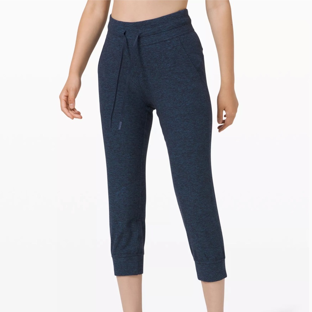 Lululemon Ready to Rulu High Rise Cropped Joggers Heather Blue Size 0 XXS XS